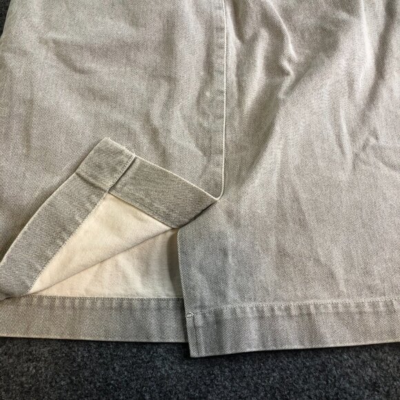 Banana Republic Safari Skirt Womens 12 Gray Vintage 80s 90s Denim - Picture 9 of 10